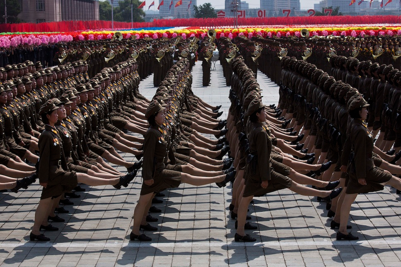 Illustration for article titled The Retro-Futuristic Spectacle of Military Parades in North Korea